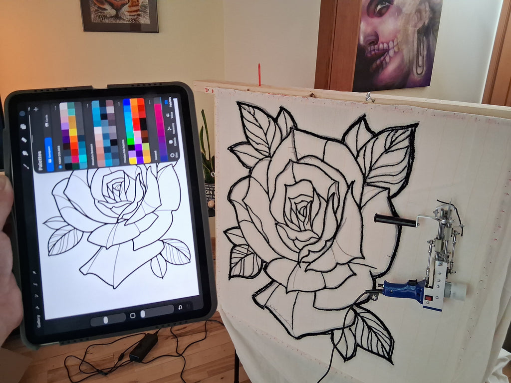 3D Rose Rug