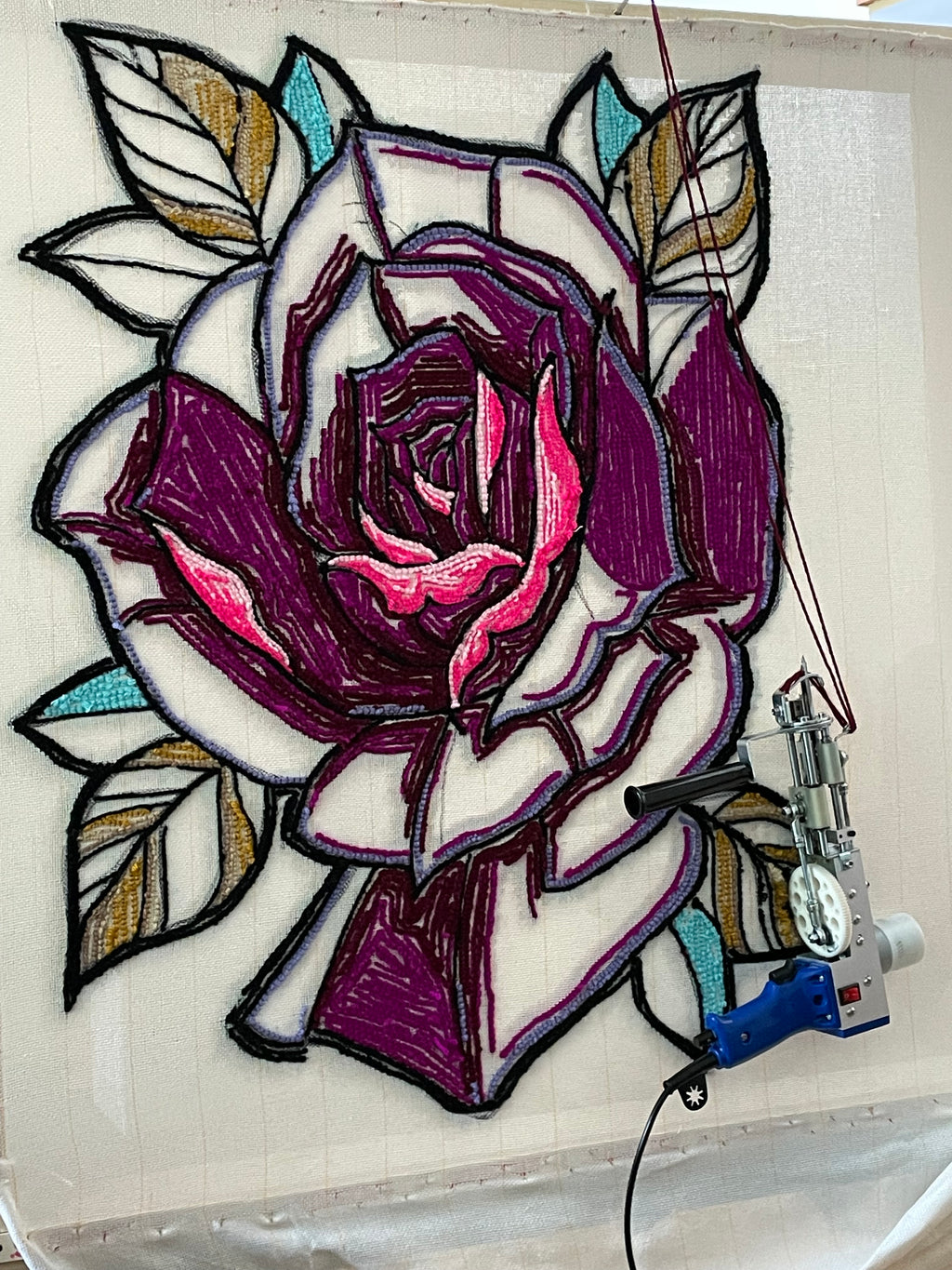3D Rose Rug