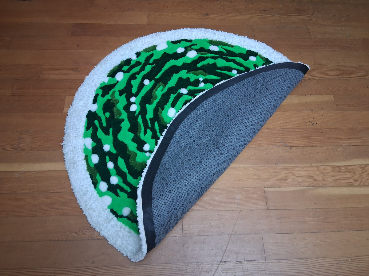 Rick & Morty Portal Rug HandMade 3D Carved Tufted Wool Rug